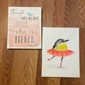 Two cute easy to hang canvases/paintings (sold together or separate)!